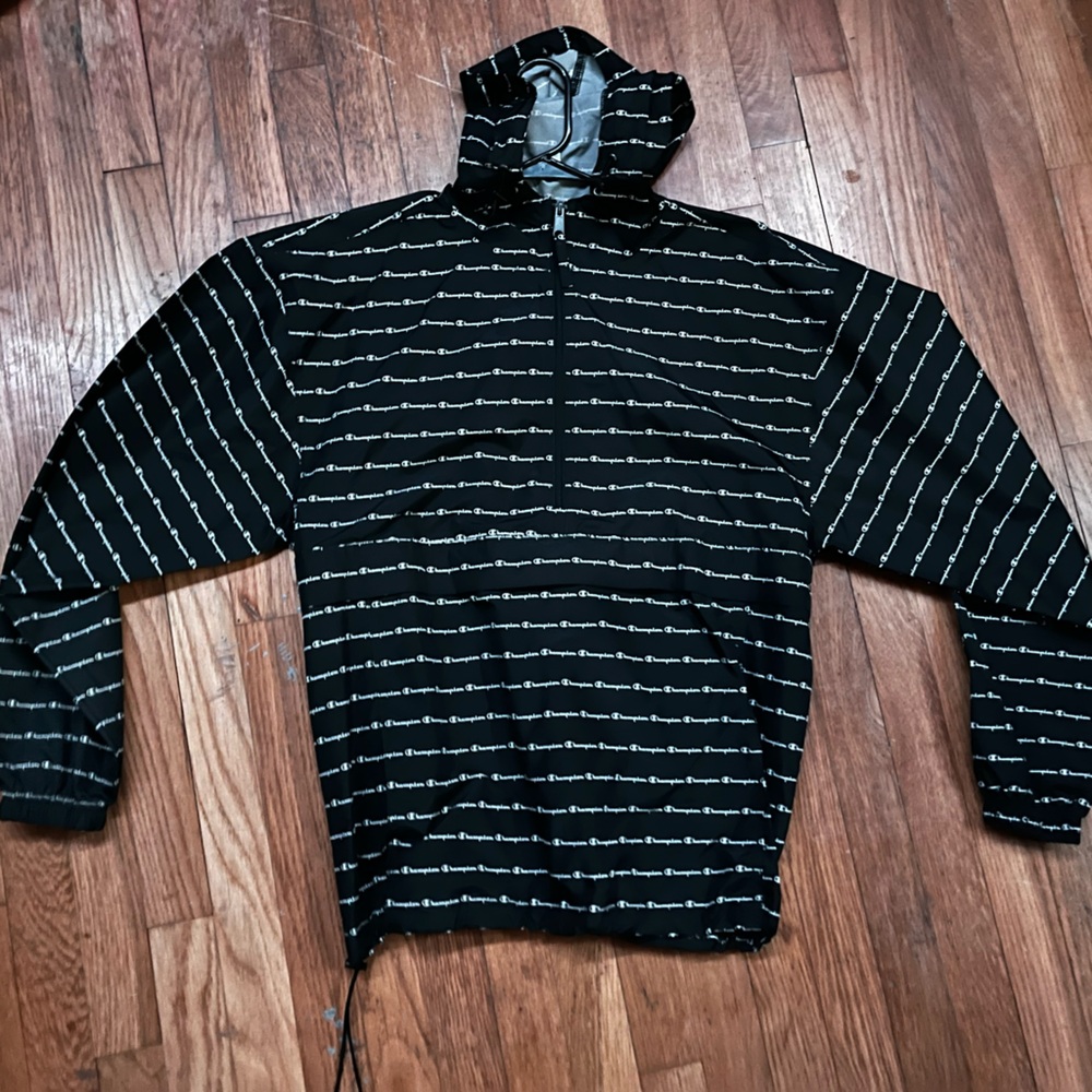 Black and White Champion Windbreaker
